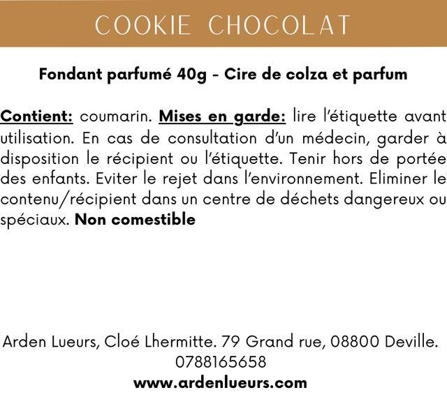 Fondant Cookie chocolat
