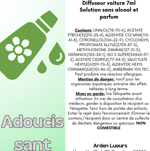 Diffuseur voiture Adoucissant 