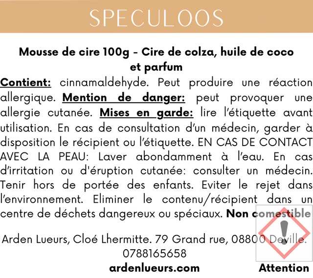 Mousse de cire Speculoos