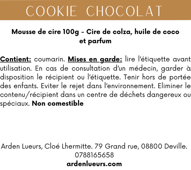 Mousse de cire Cookie chocolat