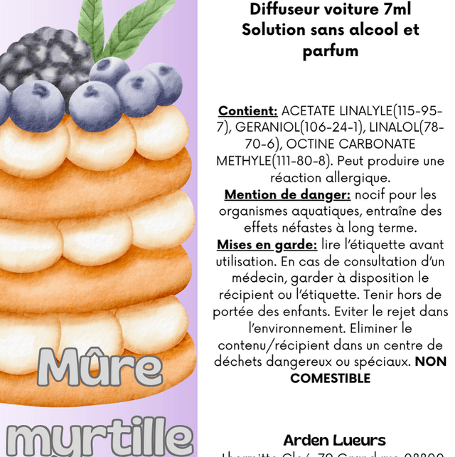 Diffuseur voiture Mûre myrtille 