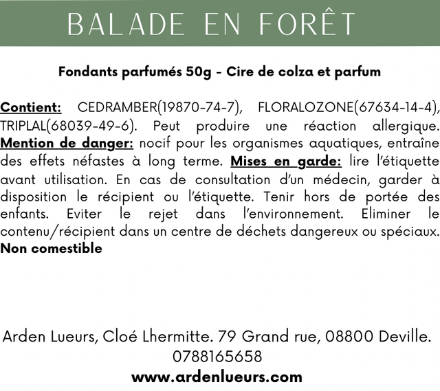 Fondants Balade en forêt 