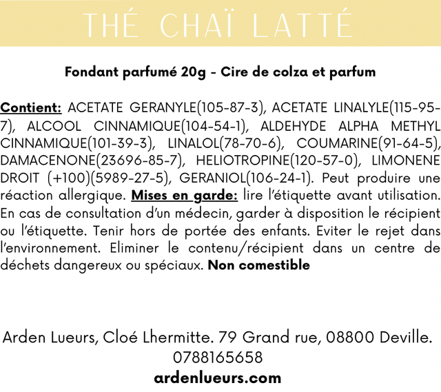 Fondant Thé chaï latte